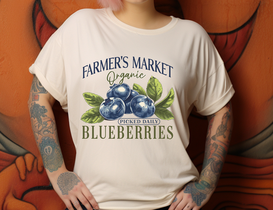 Fruit Farm Shirt, Blueberry Shirt, Cottagecore Berry Tshirt, Summer Fruit Shirt - PopCultureByDesign36
