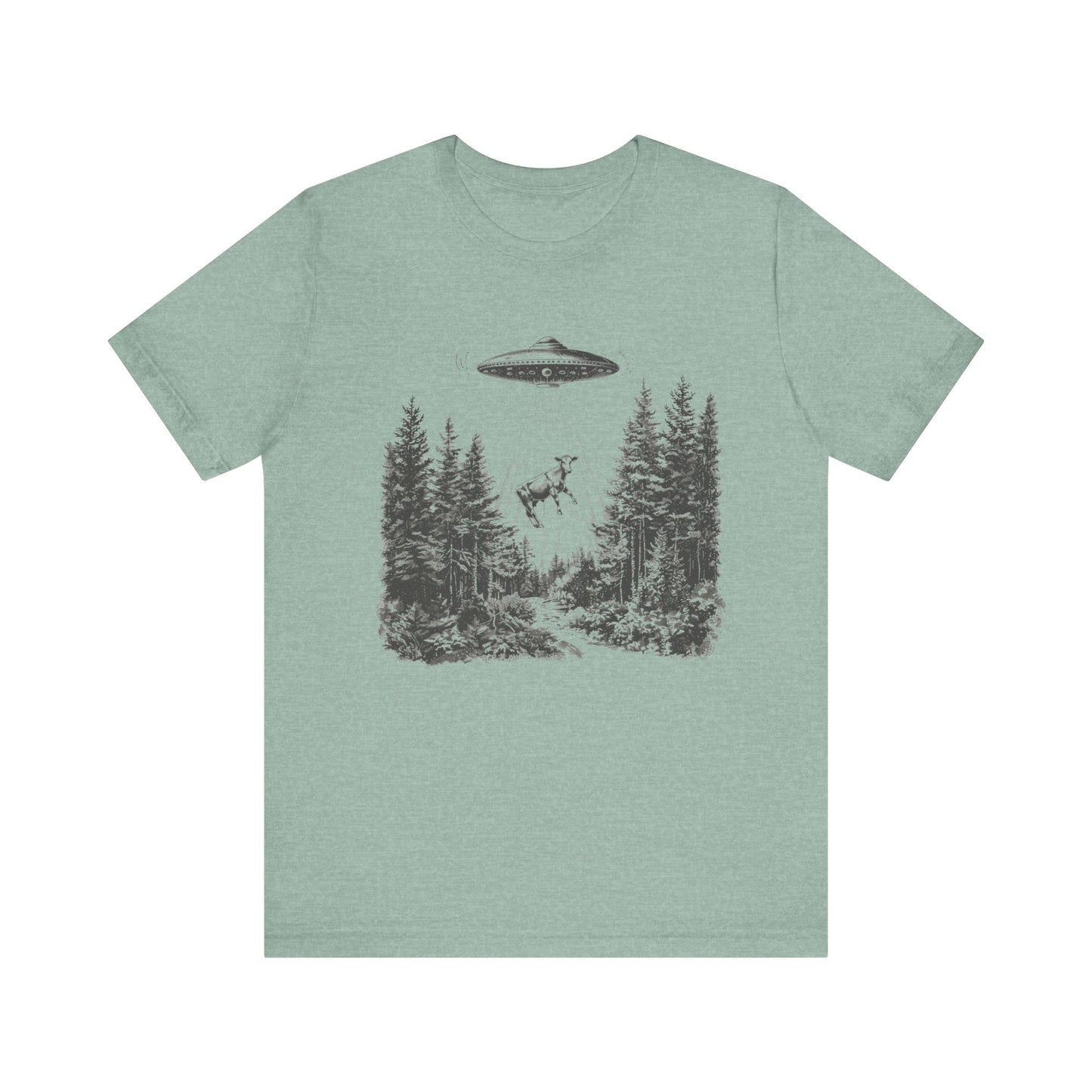 Ufo Cow Shirt, Retro T-Shirt, Vintage Cow Ufo TShirt, Ufo Graphic Tee - PopCultureByDesign36