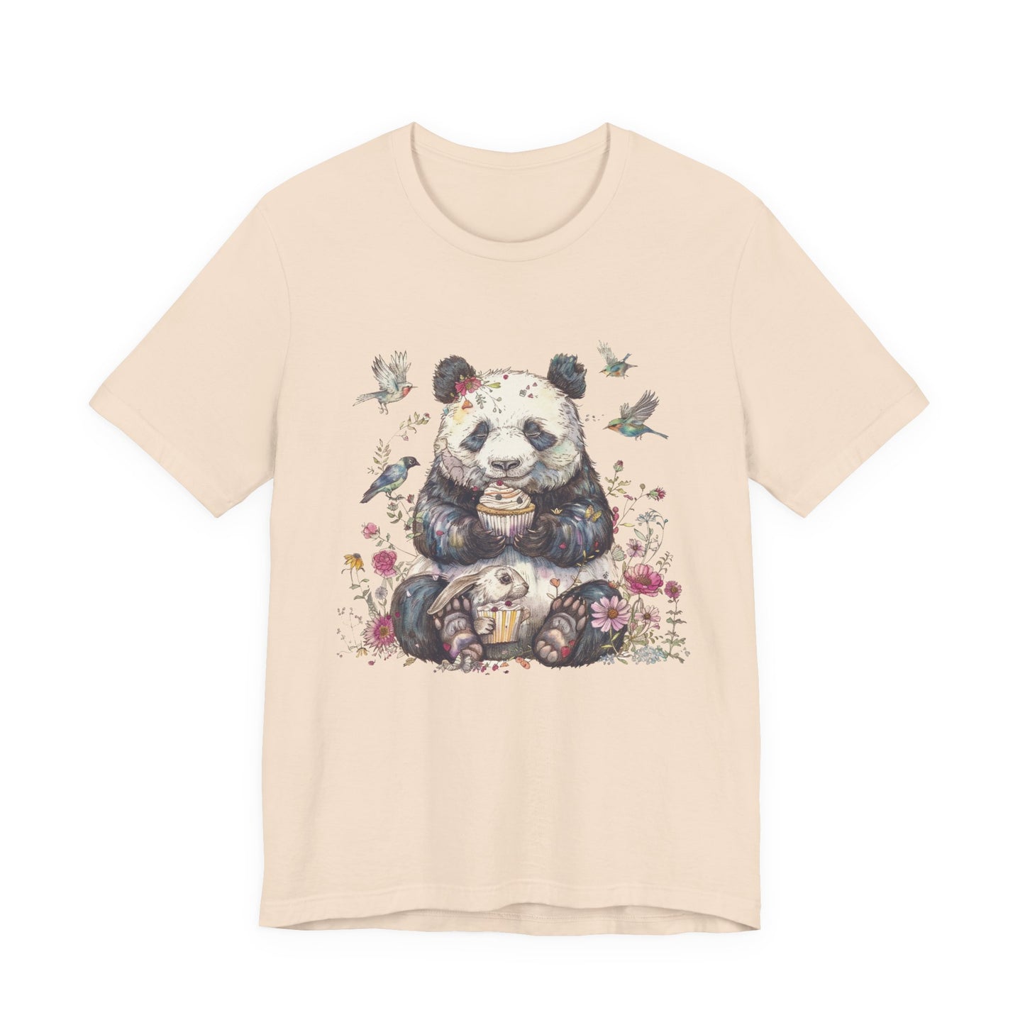 Cute Panda Eating Cupcake Shirt, Panda Tshirt Girls, Panda Lover Shirt - PopCultureByDesign36