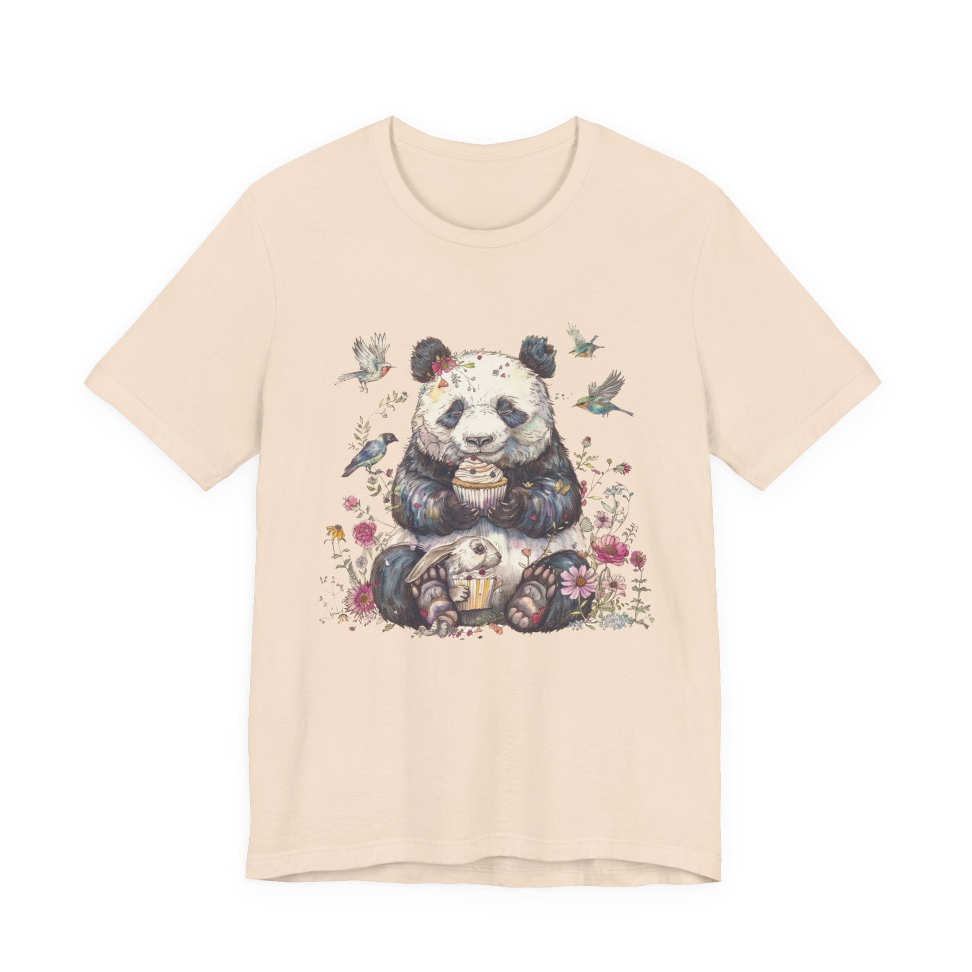 Cute Panda Eating Cupcake Shirt, Panda Tshirt Girls, Panda Lover Shirt - PopCultureByDesign36