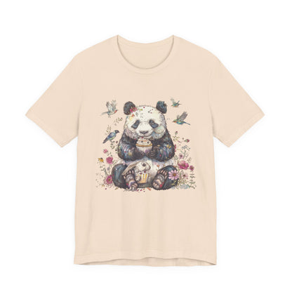 Cute Panda Eating Cupcake Shirt, Panda Tshirt Girls, Panda Lover Shirt - PopCultureByDesign36