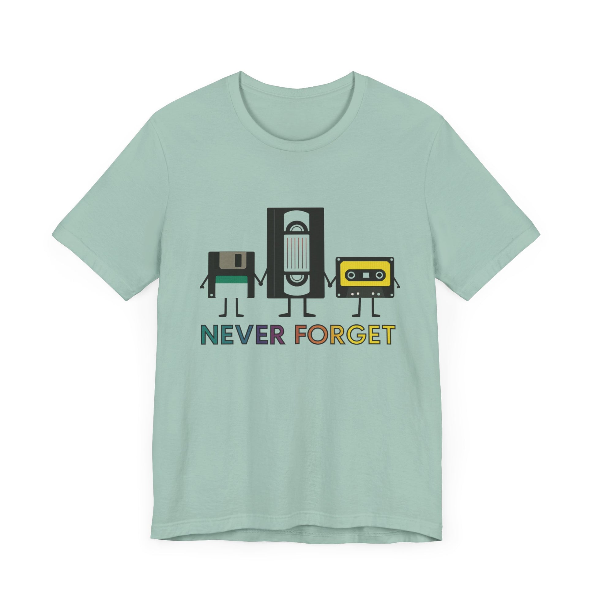Retro VHS & Cassette Tape Unisex Tee, Vintage Never Forget T-Shirt - PopCultureByDesign36