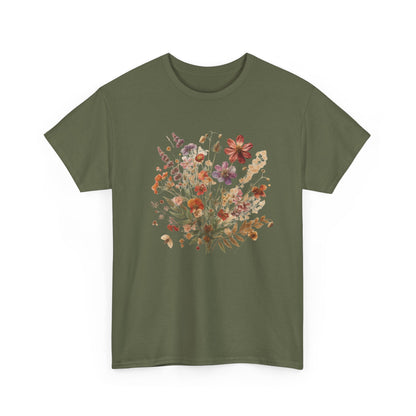 Wild Flowers T-Shirt, Floral Nature T-Shirt, Cottagecore Shirt - PopCultureByDesign36