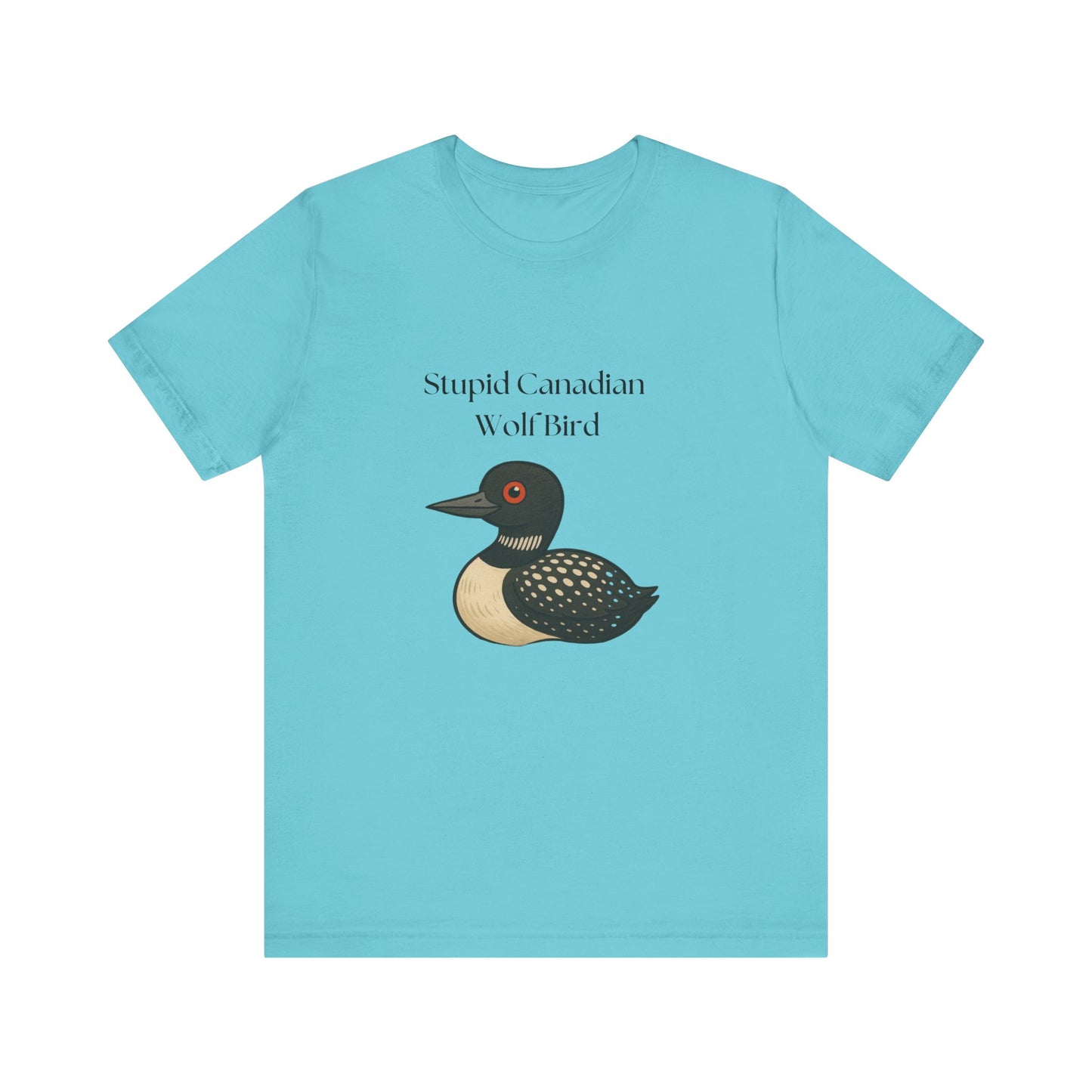 Funny Hockey Shirt — "Stupid Canadian Wolf Bird" Tee