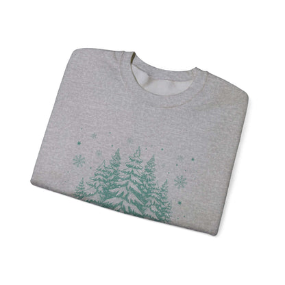 Christmas Tree Crewneck Sweatshirt, Needlework Style, Winter Top - PopCultureByDesign36