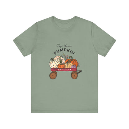Hey There Pumpkin Unisex Tee, Autumn Halloween Pumpkin T-Shirt - PopCultureByDesign36