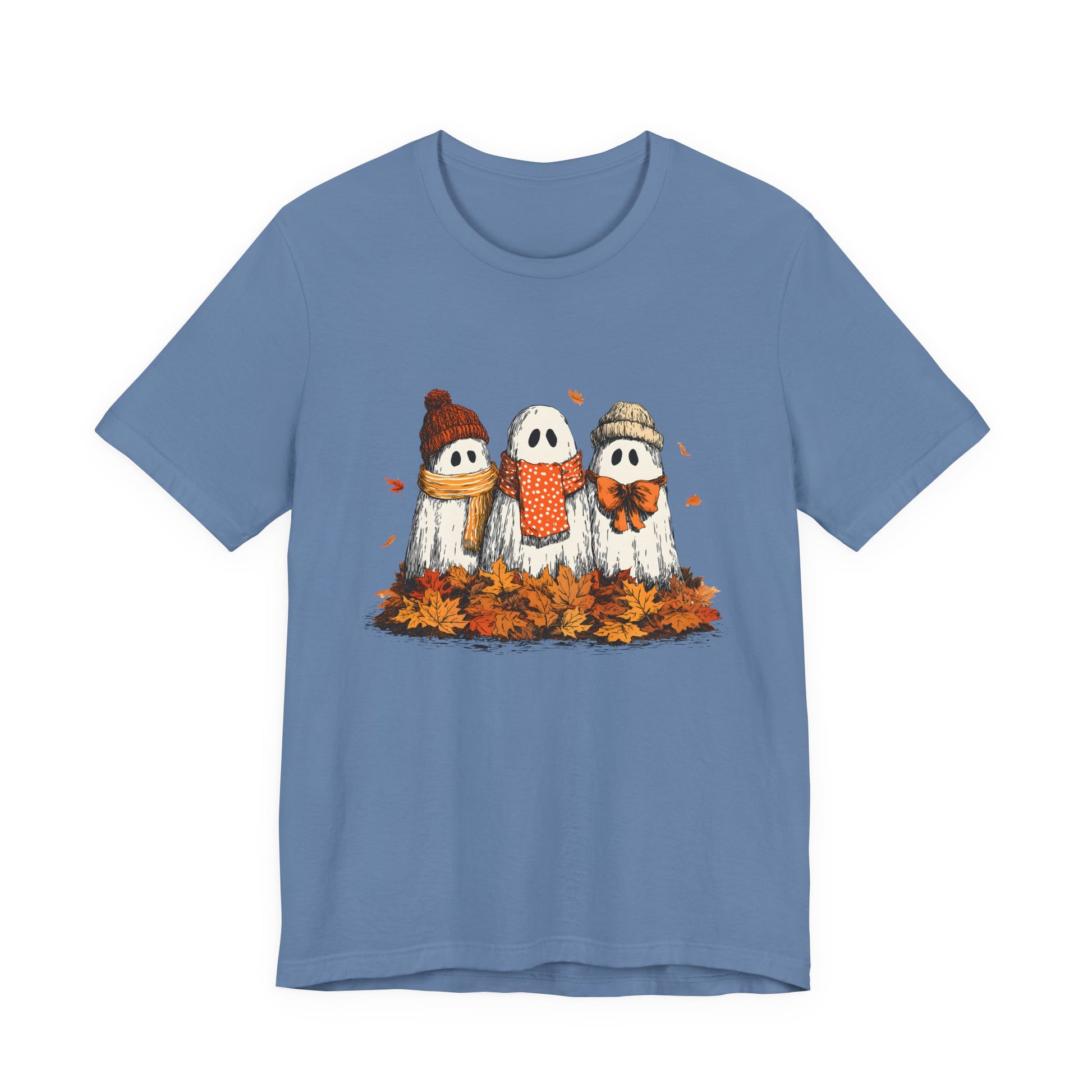 Cute Fall Ghosts Tee, Halloween T-Shirt, Ghost Graphic Tee - PopCultureByDesign36