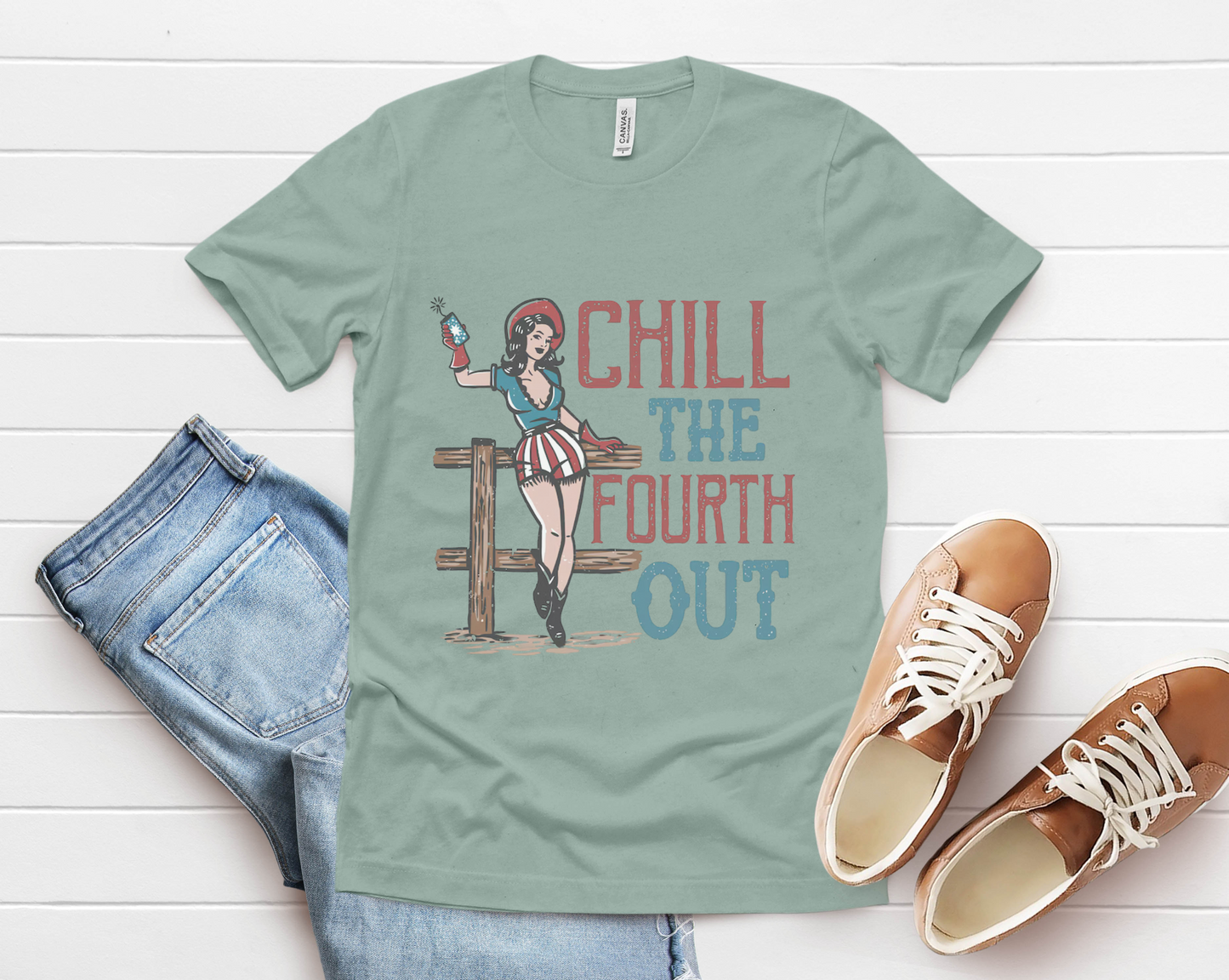 Cowgirl July 4th Retro Shirt, 4th of July Boho Independence Day Tee - PopCultureByDesign36