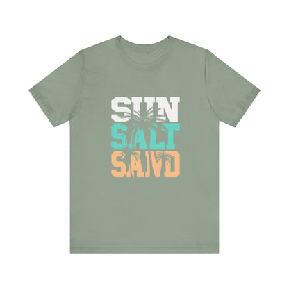 Sun Salt Sand Beach Shirt, Summer Ocean Vacation T-Shirt, Coastal Surf Lover Gift - PopCultureByDesign36