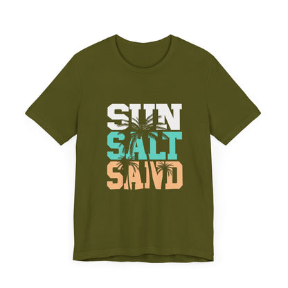 Sun Salt Sand Beach Shirt, Summer Ocean Vacation T-Shirt, Coastal Surf Lover Gift - PopCultureByDesign36