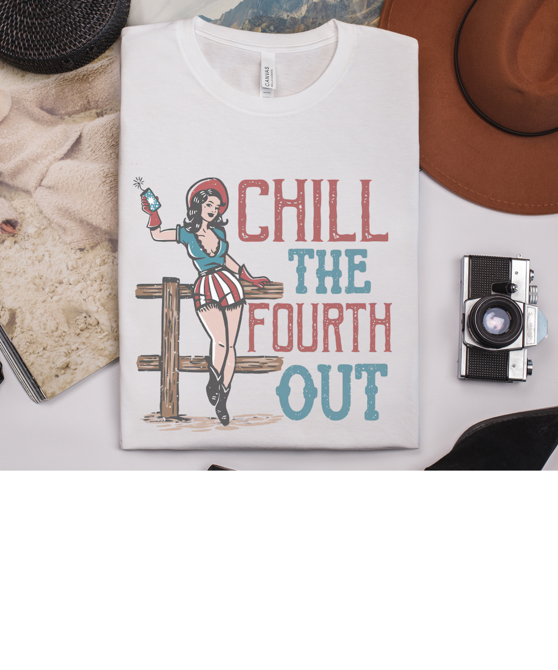 Cowgirl July 4th Retro Shirt, 4th of July Boho Independence Day Tee - PopCultureByDesign36