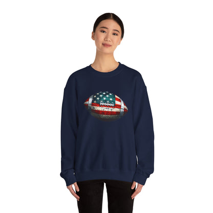 Patriotic Football Sweatshirt, Football Mom, Gameday Sweatshirt - PopCultureByDesign36
