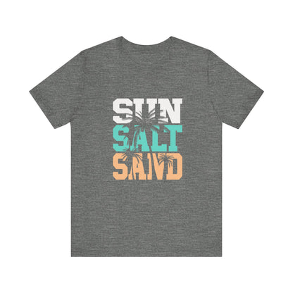 Sun Salt Sand Beach Shirt, Summer Ocean Vacation T-Shirt, Coastal Surf Lover Gift - PopCultureByDesign36