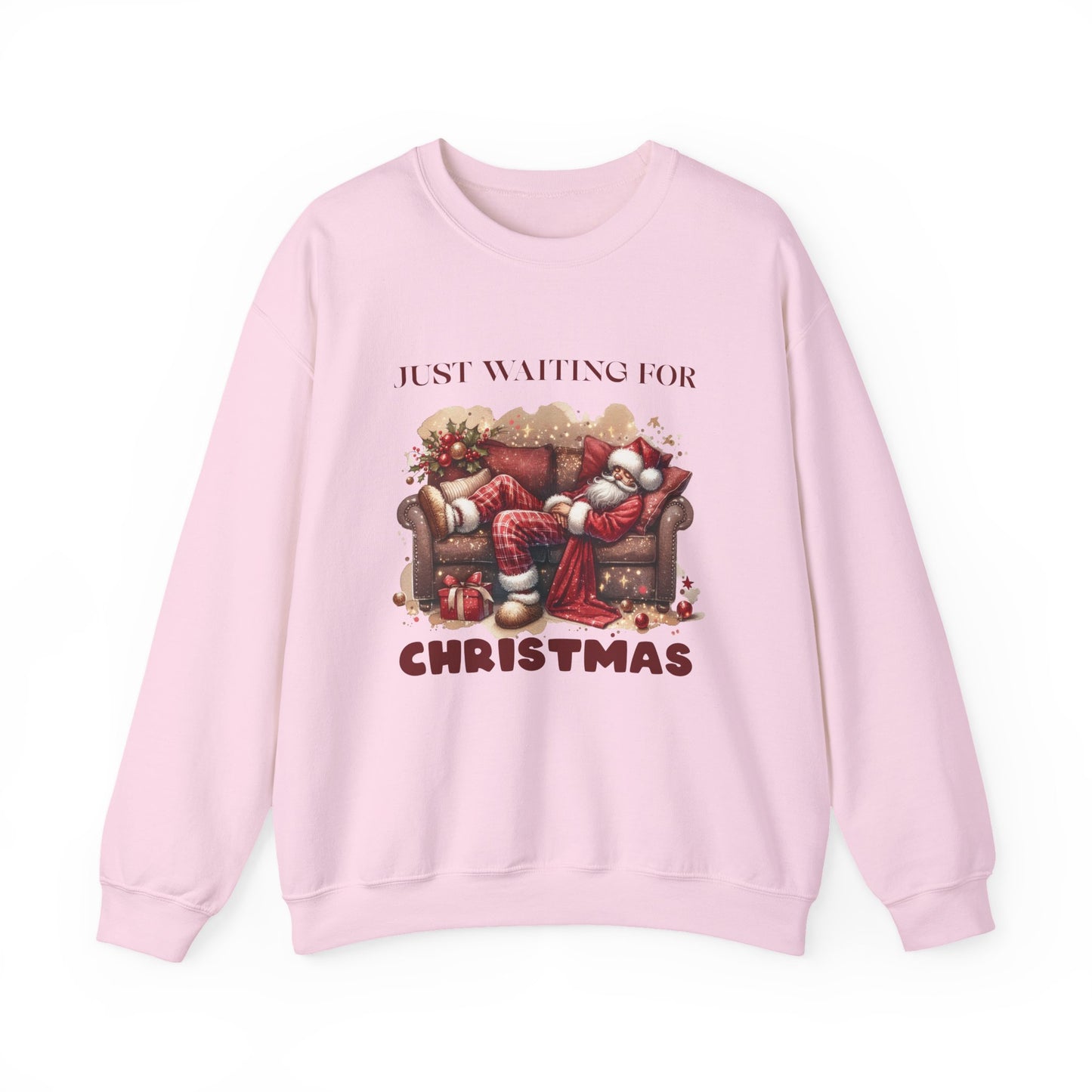 Just Waiting For Christmas Sweatshirt,Santa Clause Shirt ,Funny Christmas Shirt - PopCultureByDesign36