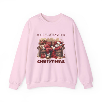 Just Waiting For Christmas Sweatshirt,Santa Clause Shirt ,Funny Christmas Shirt - PopCultureByDesign36