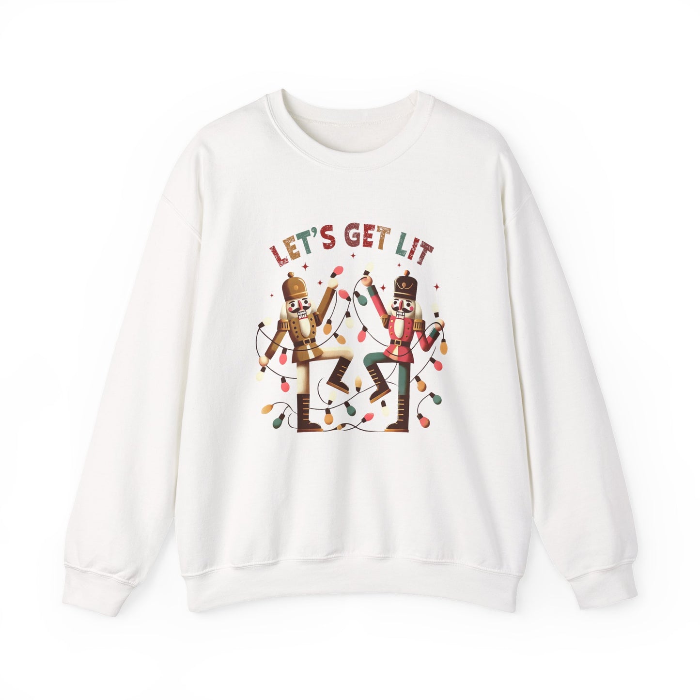 Let's get lit sweatshirt , Funny nutcracker Christmas shirt, Funny nutcracker - PopCultureByDesign36