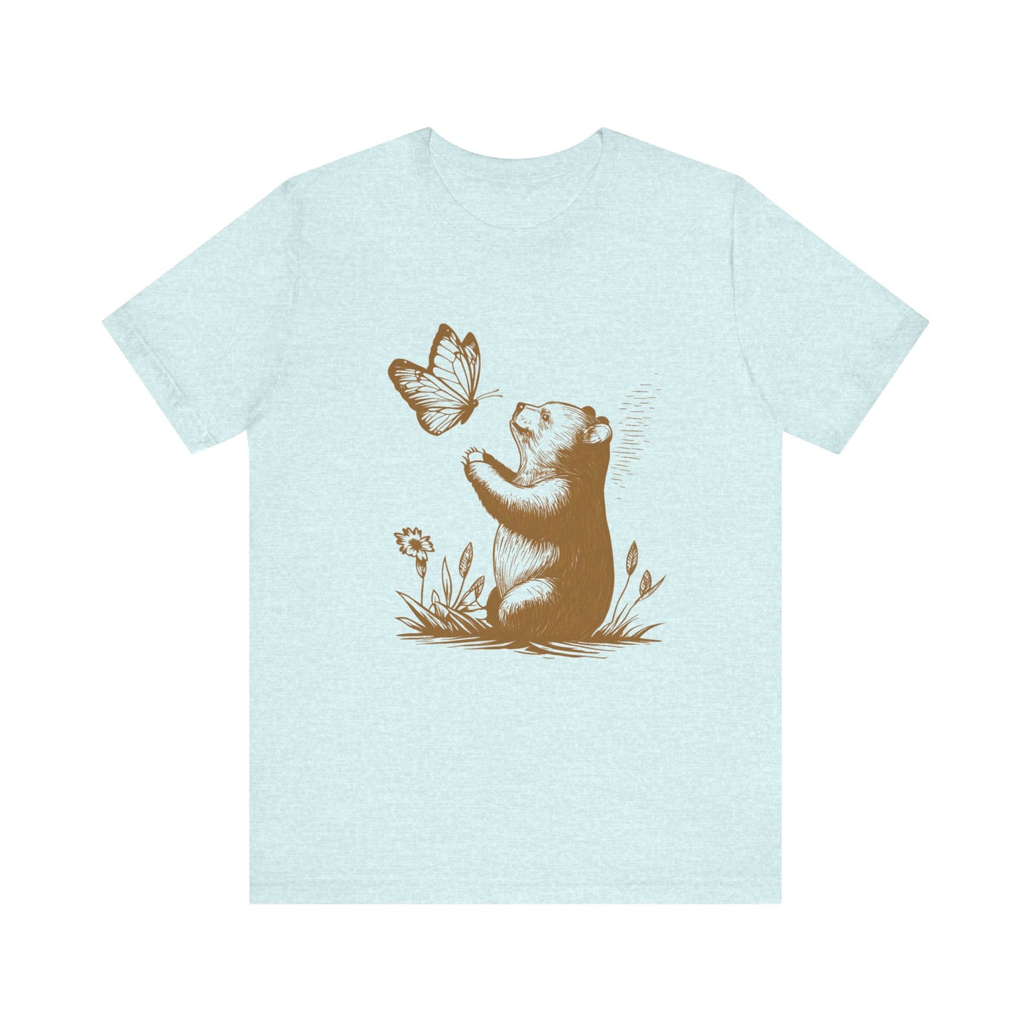 Bear Butterfly Shirt,Vintage Retro Bear Shirt, Cute Butterfly Tshirt - PopCultureByDesign36