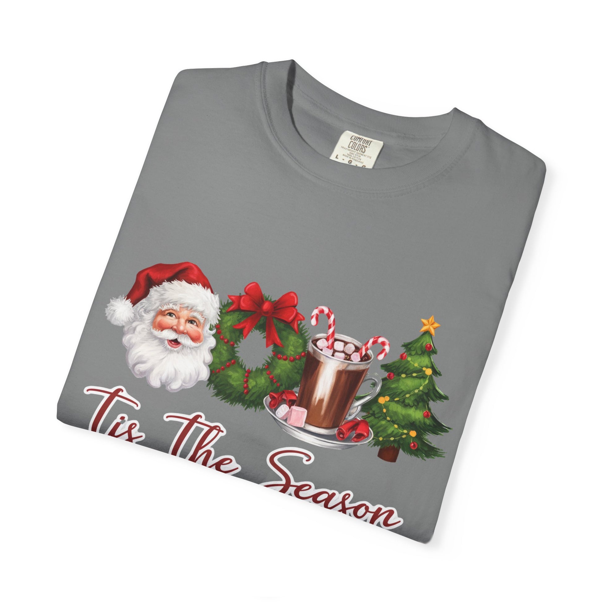 Comfort Colors® Retro Christmas, Tis the Season, Santa Claus Watercolor Christmas - PopCultureByDesign36