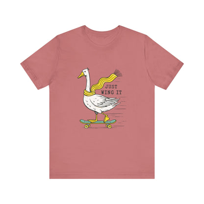 Pun Humor Bird Tee, Bird Lover Gift, Funny Bird Shirt, Skateboard Goose - PopCultureByDesign36