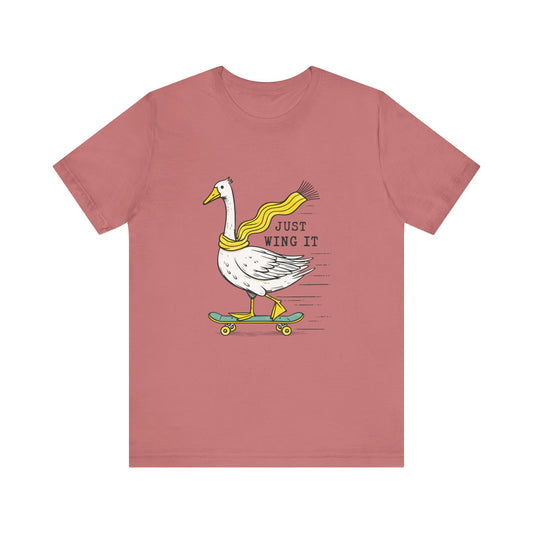 Pun Humor Bird Tee, Bird Lover Gift, Funny Bird Shirt, Skateboard Goose - PopCultureByDesign36
