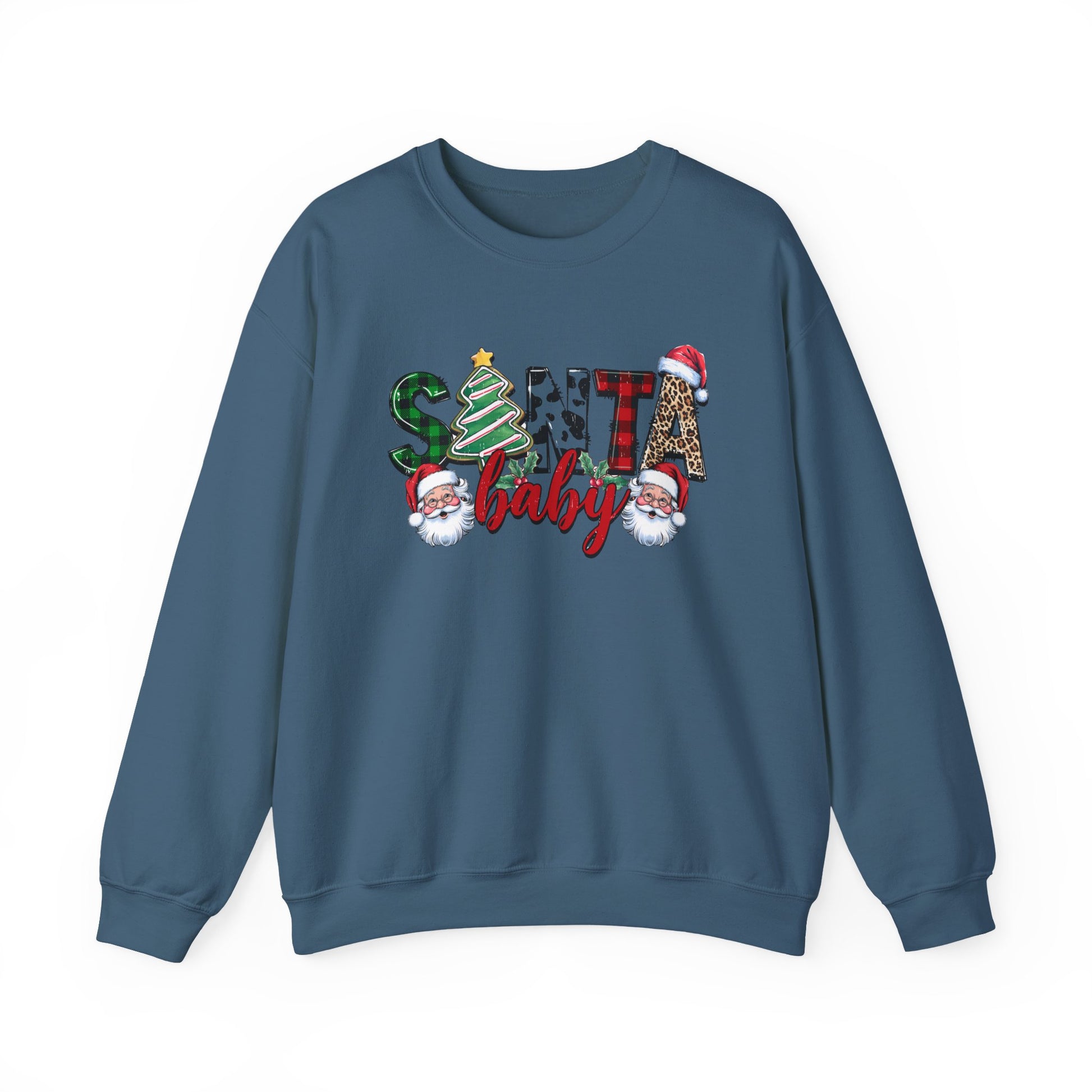 Santa Baby Sweatshirt, Merry Christmas Sweater, Retro Santa Sweatshirt - PopCultureByDesign36
