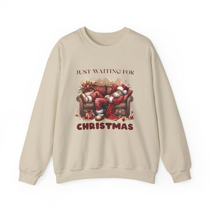 Just Waiting For Christmas Sweatshirt,Santa Clause Shirt ,Funny Christmas Shirt - PopCultureByDesign36