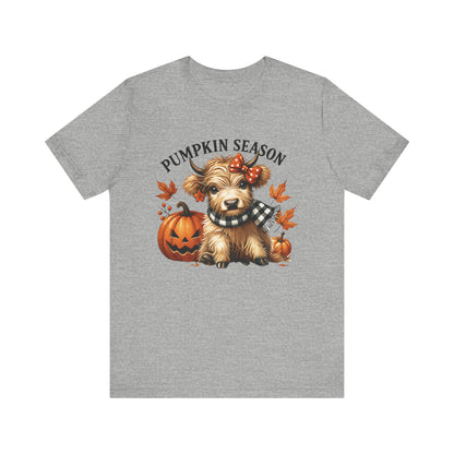 Pumpkin season, cute highland cow, baby cow shirt, Cute Cow shirt - PopCultureByDesign36