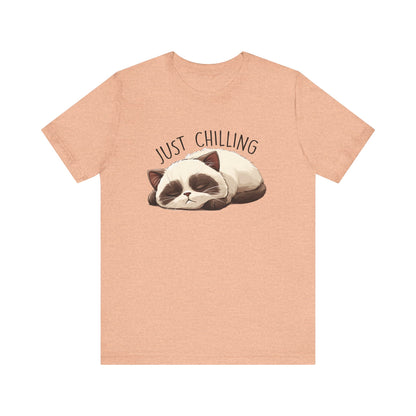 Just Chilling, Lazy Cat Shirt, Cute Cat Shirt, Cat Lover Gift, Funny Cat Shirt - PopCultureByDesign36