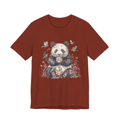 Cute Panda Eating Cupcake Shirt, Panda Tshirt Girls, Panda Lover Shirt - PopCultureByDesign36