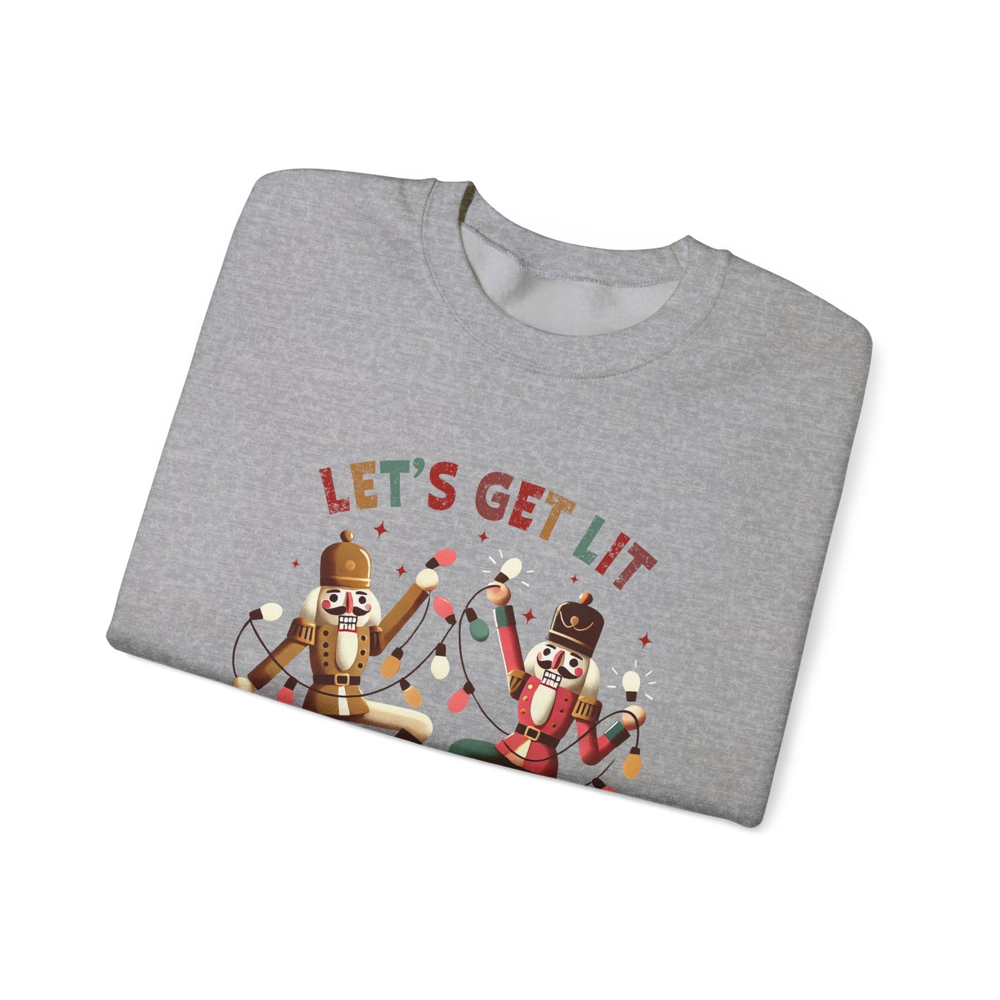 Let's get lit sweatshirt , Funny nutcracker Christmas shirt, Funny nutcracker - PopCultureByDesign36