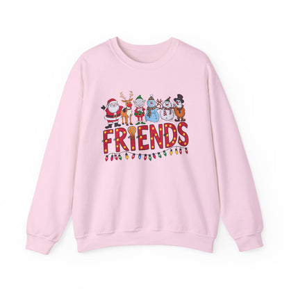 Christmas Santa and Friends Sweatshirt, Holiday Festive Crewneck - PopCultureByDesign36