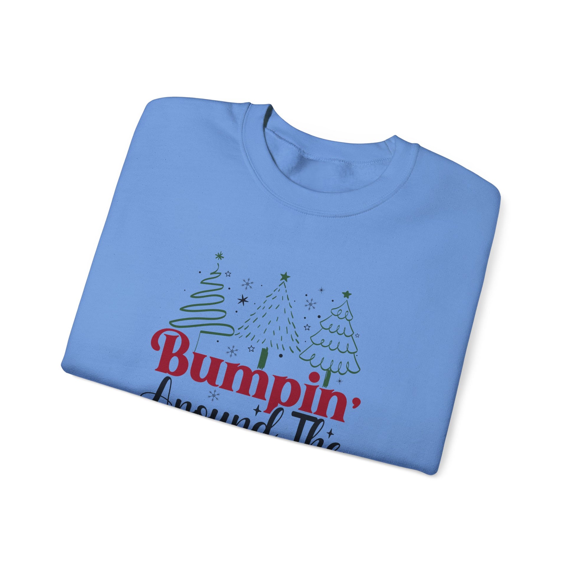 Bumpin Around Christmas Tree Sweatshirt, Pregnancy Reveal Sweater, Xmas Pregnant Shirt - PopCultureByDesign36