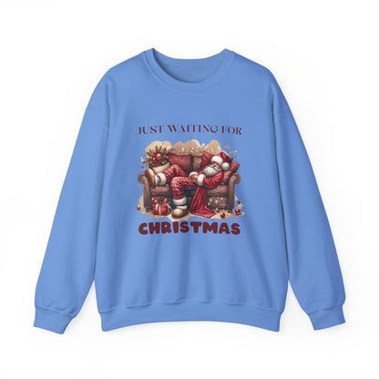 Just Waiting For Christmas Sweatshirt,Santa Clause Shirt ,Funny Christmas Shirt - PopCultureByDesign36