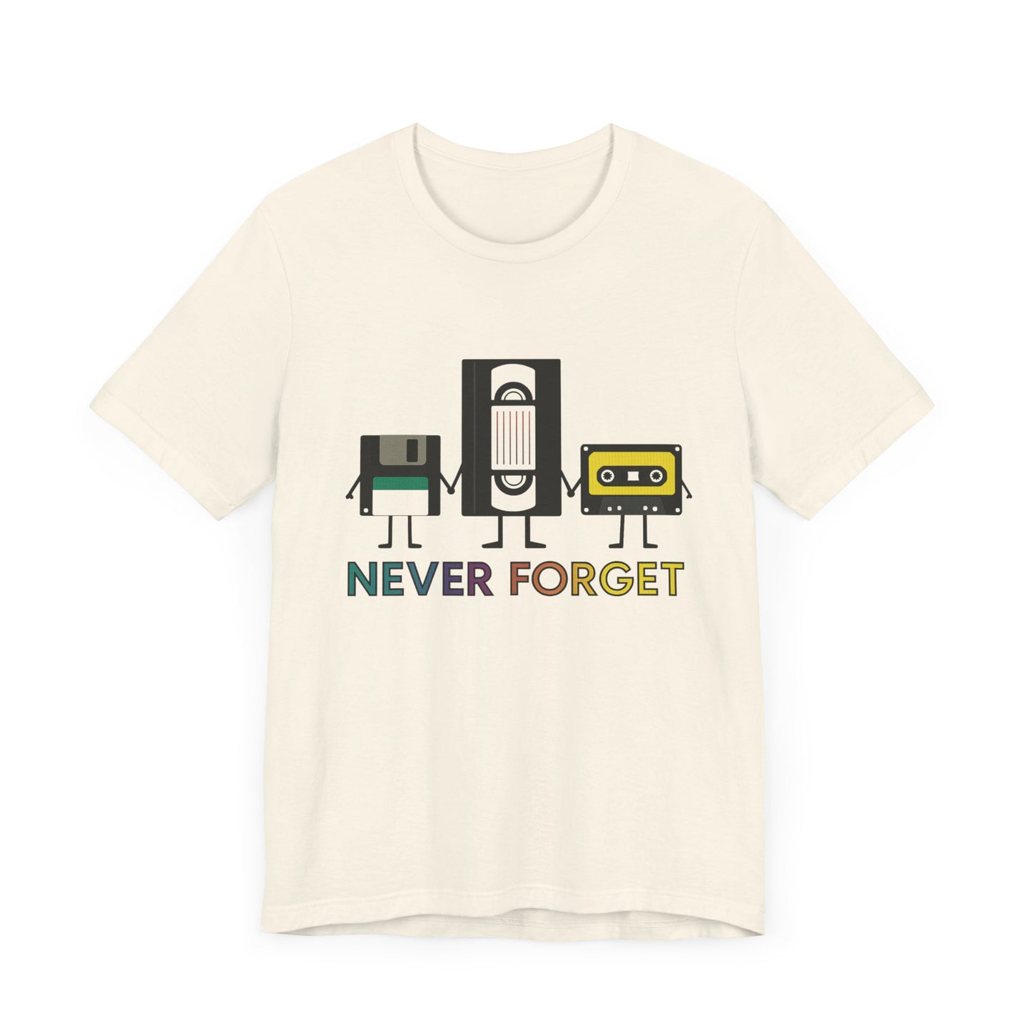 Retro VHS & Cassette Tape Unisex Tee, Vintage Never Forget T-Shirt - PopCultureByDesign36
