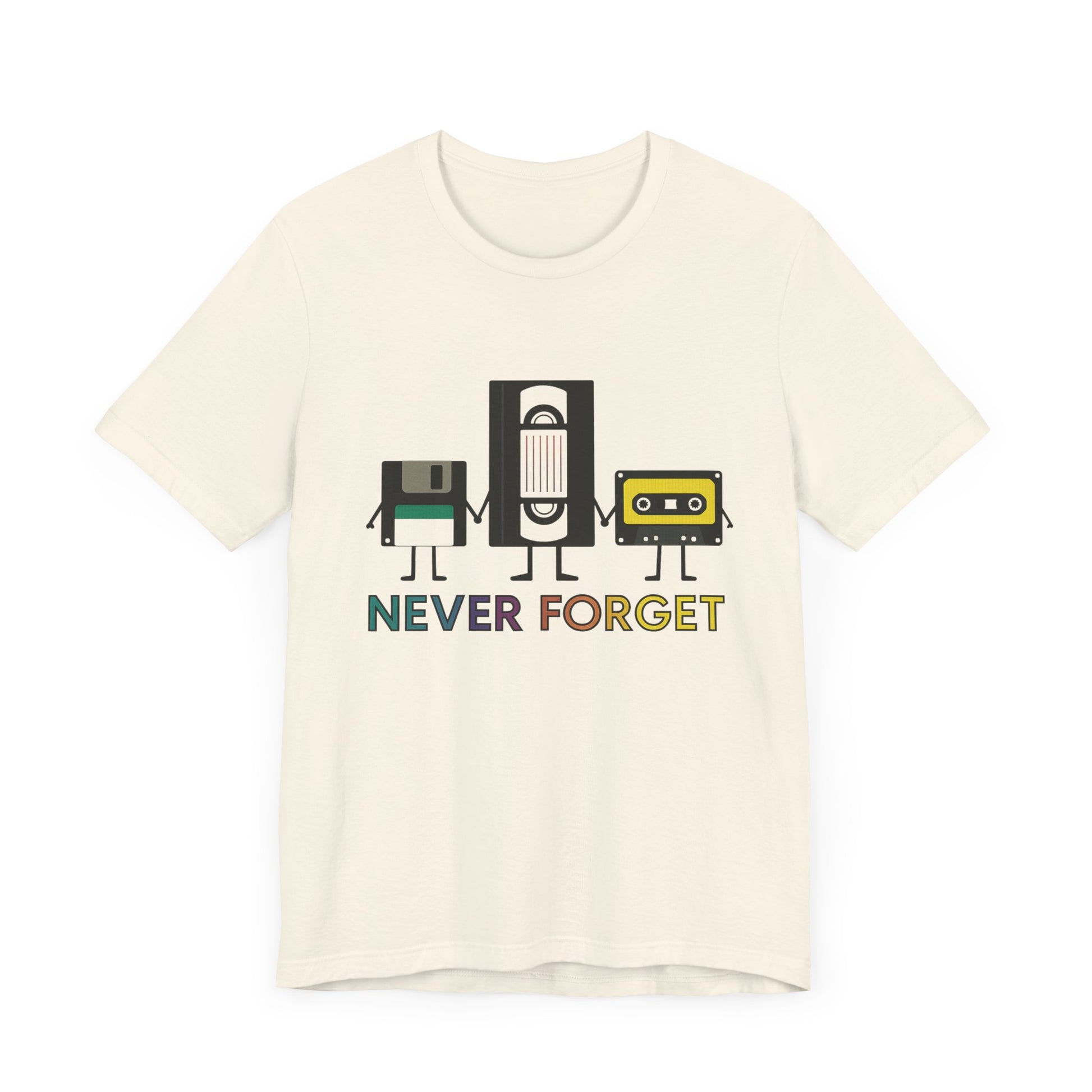 Retro VHS & Cassette Tape Unisex Tee, Vintage Never Forget T-Shirt - PopCultureByDesign36