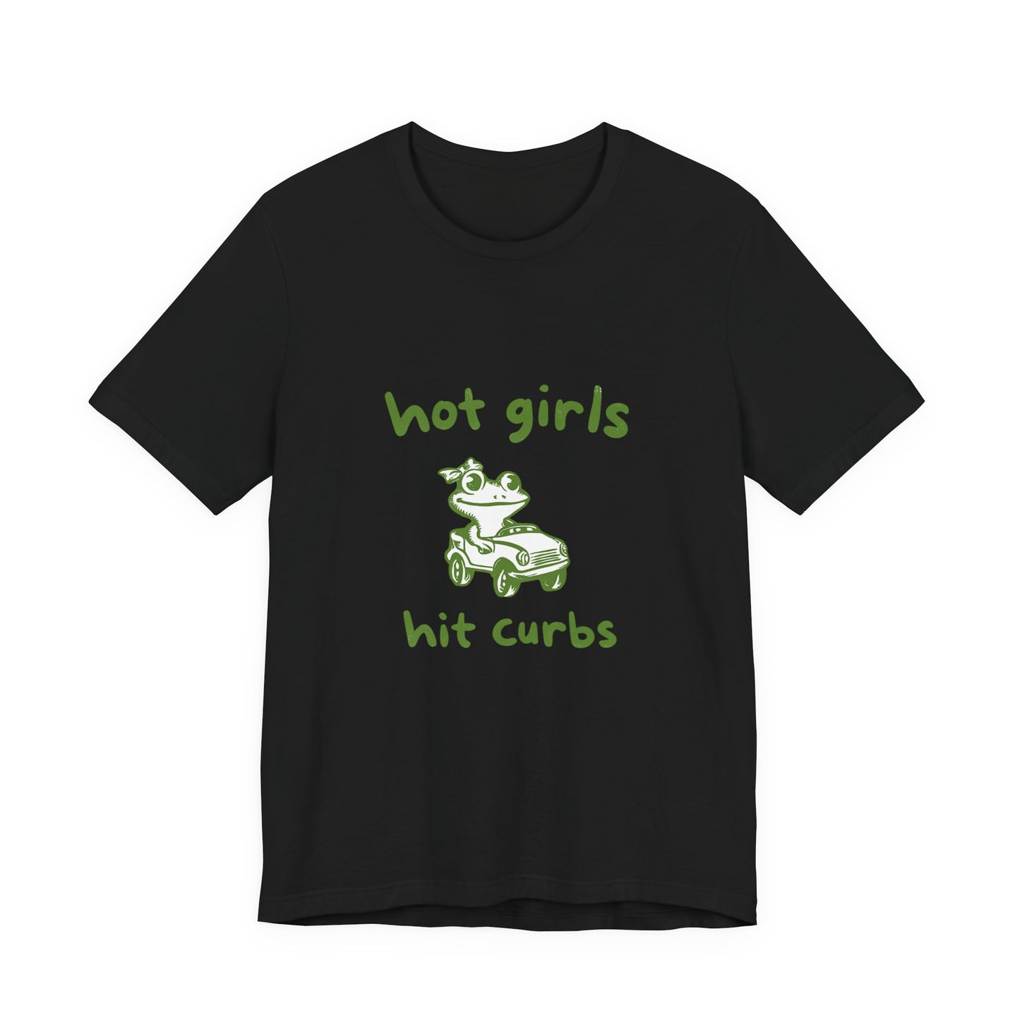 Hot Girls Hit Curbs Shirt, Funny Meme Graphic Tee, Y2K Vintage Humor - PopCultureByDesign36