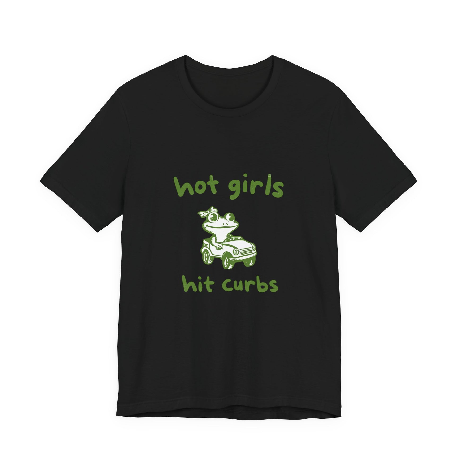 Hot Girls Hit Curbs Shirt, Funny Meme Graphic Tee, Y2K Vintage Humor - PopCultureByDesign36