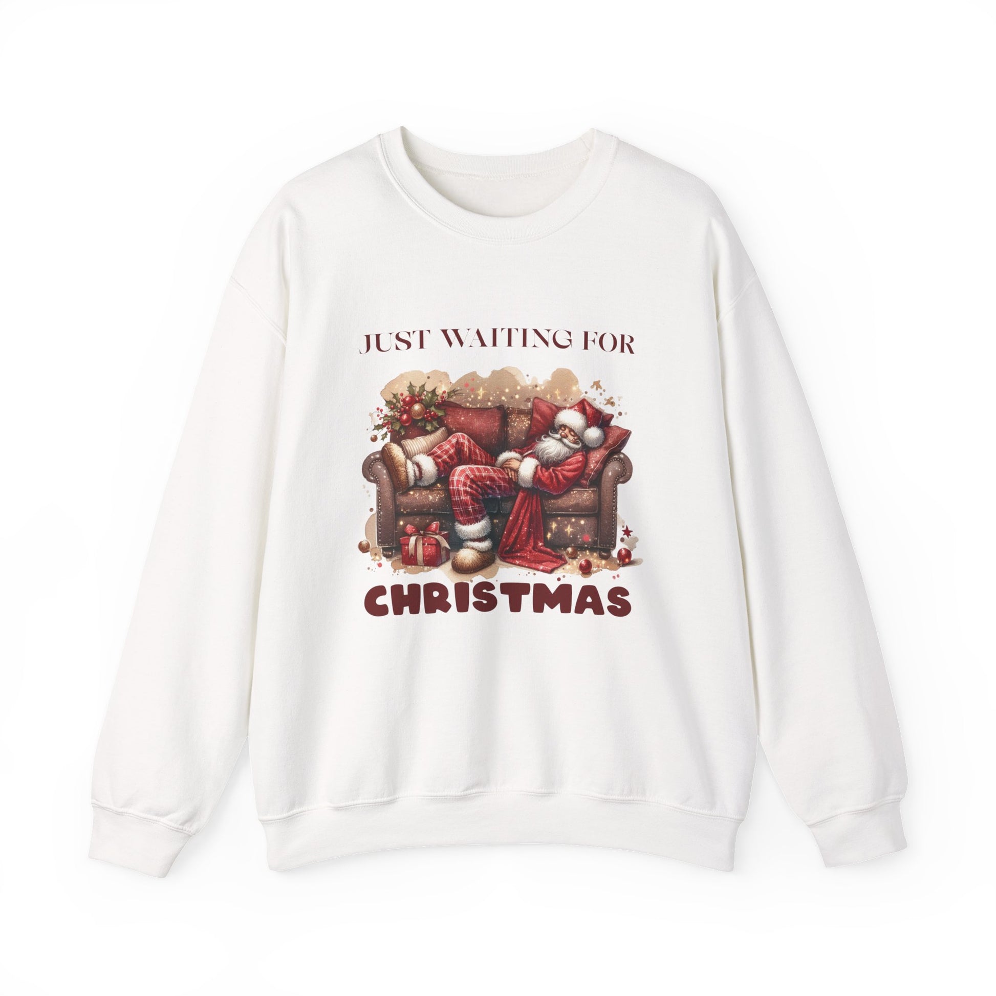 Just Waiting For Christmas Sweatshirt,Santa Clause Shirt ,Funny Christmas Shirt - PopCultureByDesign36
