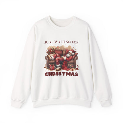 Just Waiting For Christmas Sweatshirt,Santa Clause Shirt ,Funny Christmas Shirt - PopCultureByDesign36