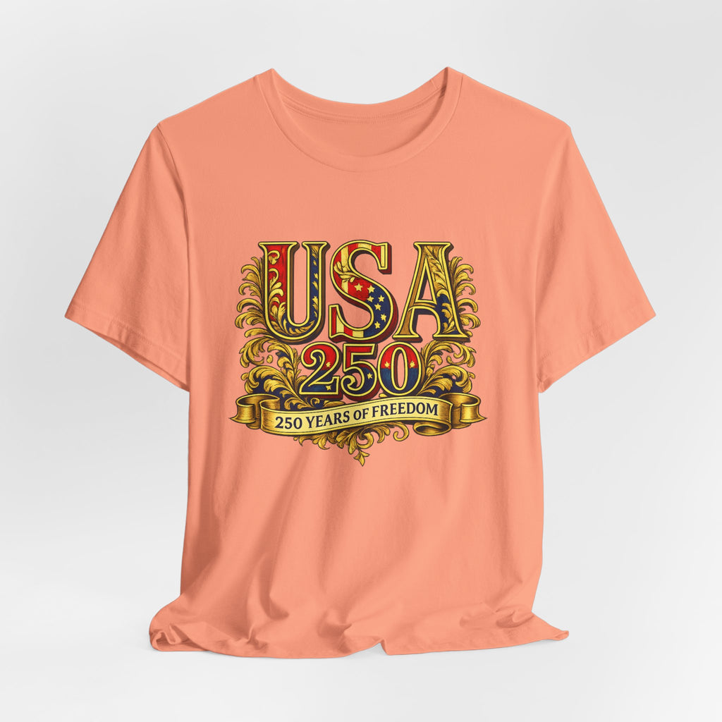Retro 250 Years USA Freedom T-Shirt | Patriotic Americana Independence Anniversary by Printify