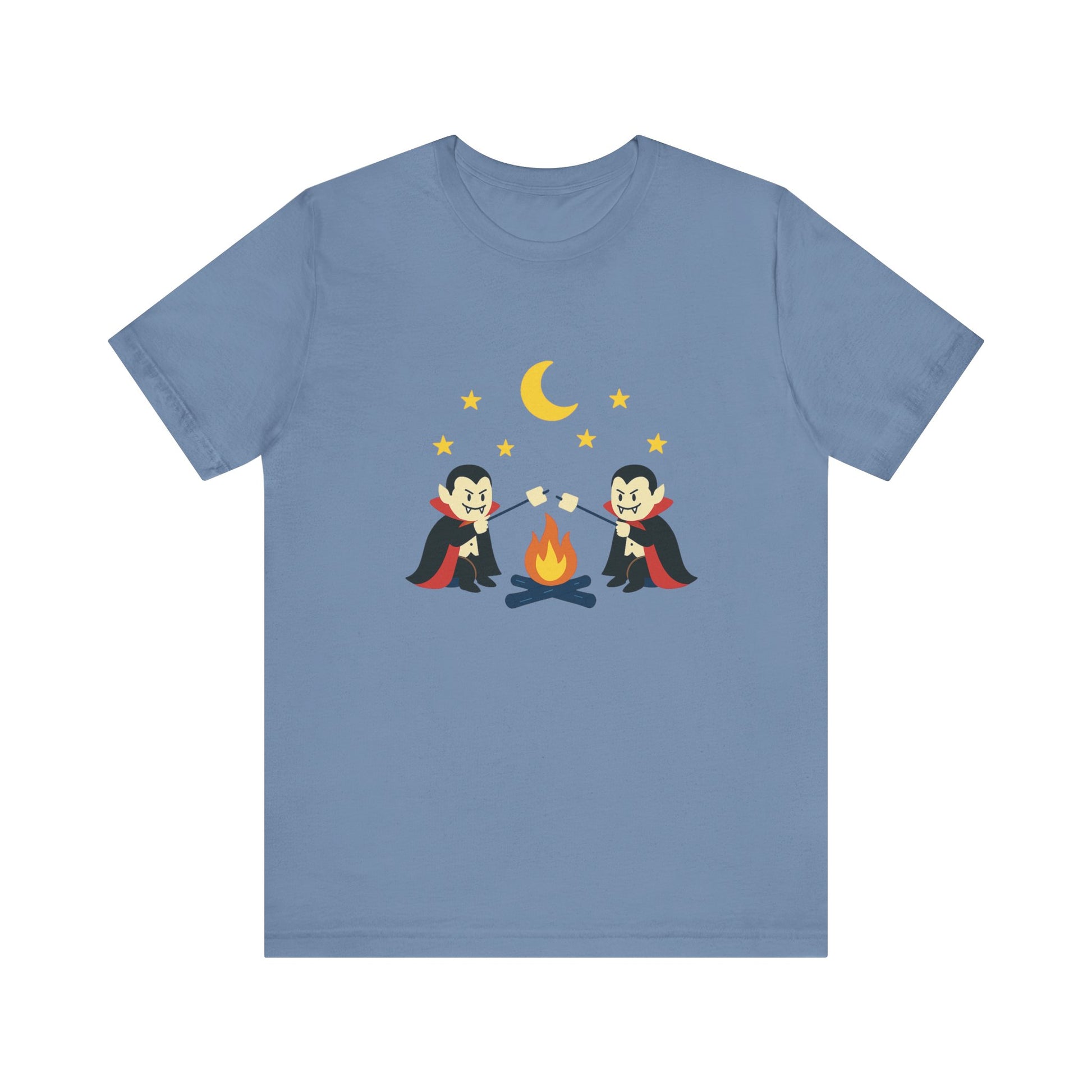 Camping Dracula Tee, Halloween Shirt, Spooky Camping Top - PopCultureByDesign36