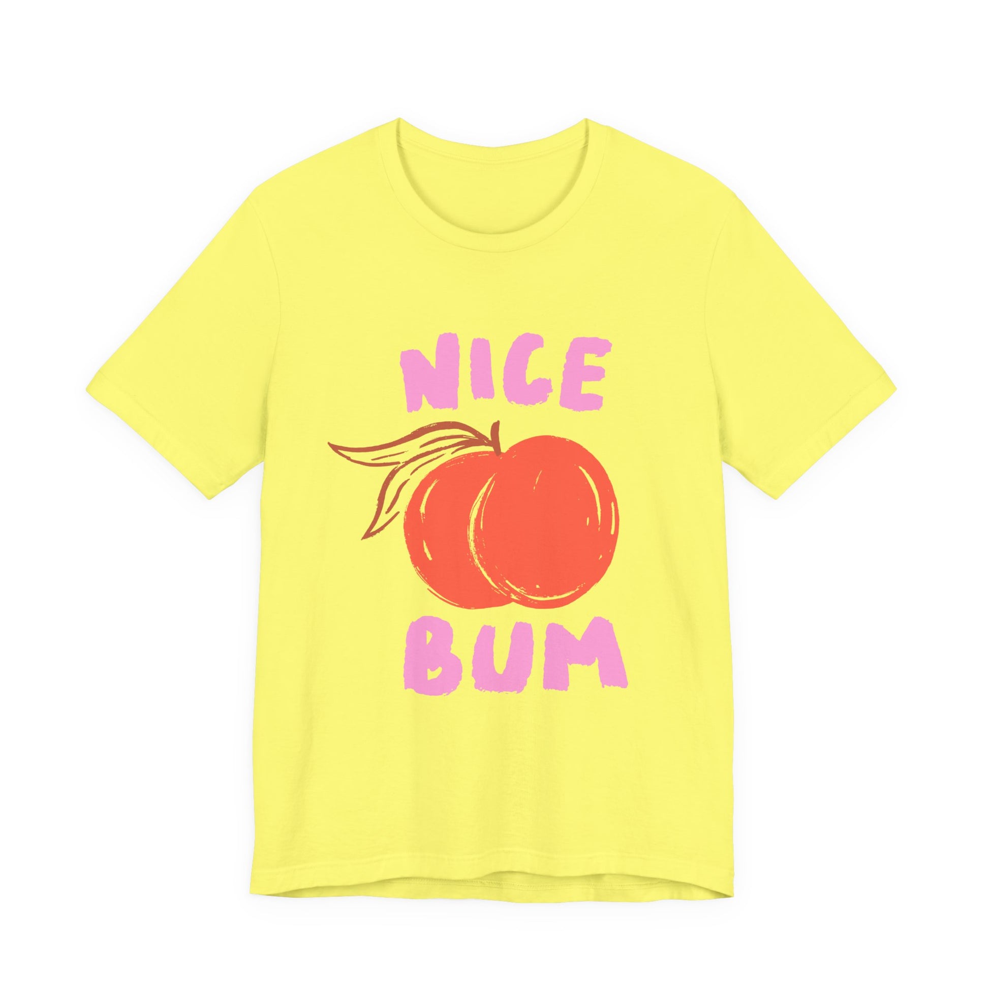 Nice Bum Peach Shirt, Cute Fruit Graphic T-Shirt, Food Lover Tee - PopCultureByDesign36