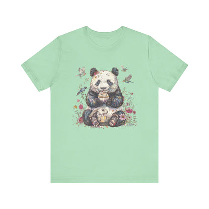 Cute Panda Eating Cupcake Shirt, Panda Tshirt Girls, Panda Lover Shirt - PopCultureByDesign36