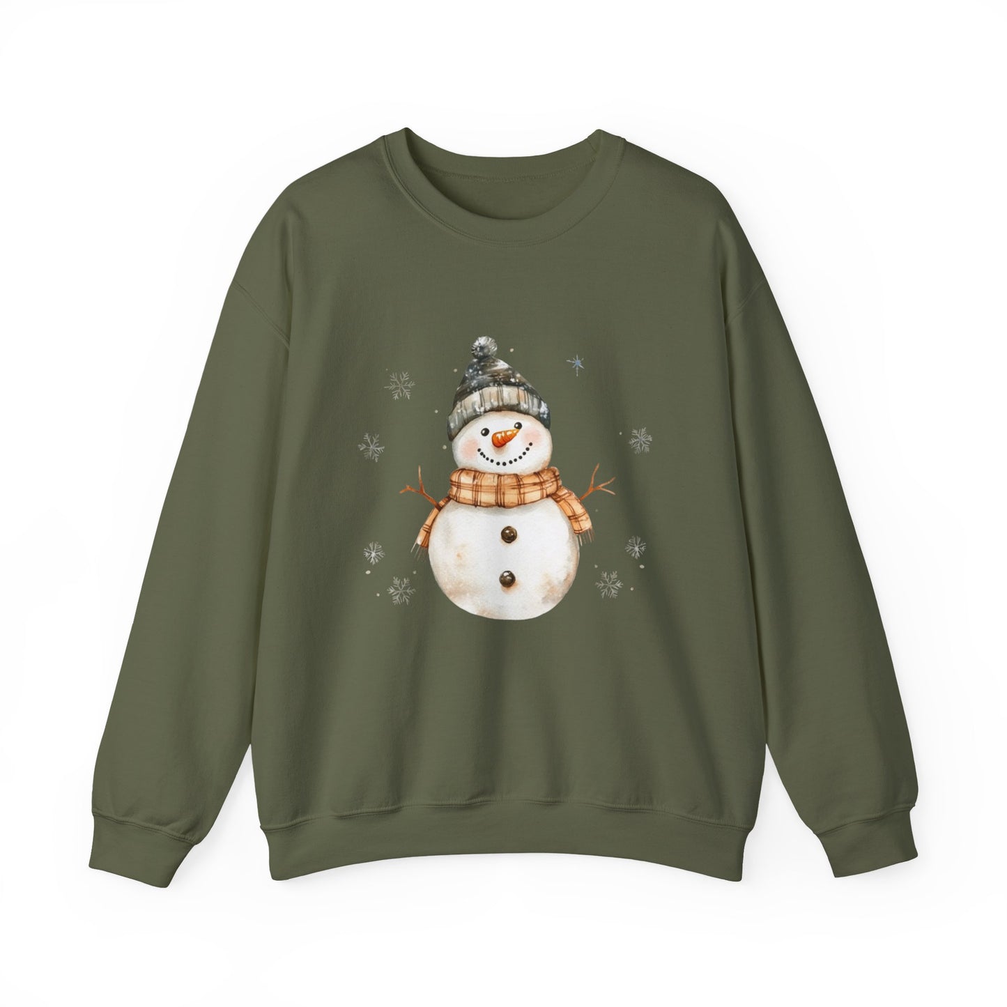 Snowman Crewneck Sweatshirt, Winter Holiday Jumper, Christmas Snowman Sweater, Festive Winter Apparel, Cute Winter Pullover