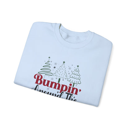 Bumpin Around Christmas Tree Sweatshirt, Pregnancy Reveal Sweater, Xmas Pregnant Shirt - PopCultureByDesign36
