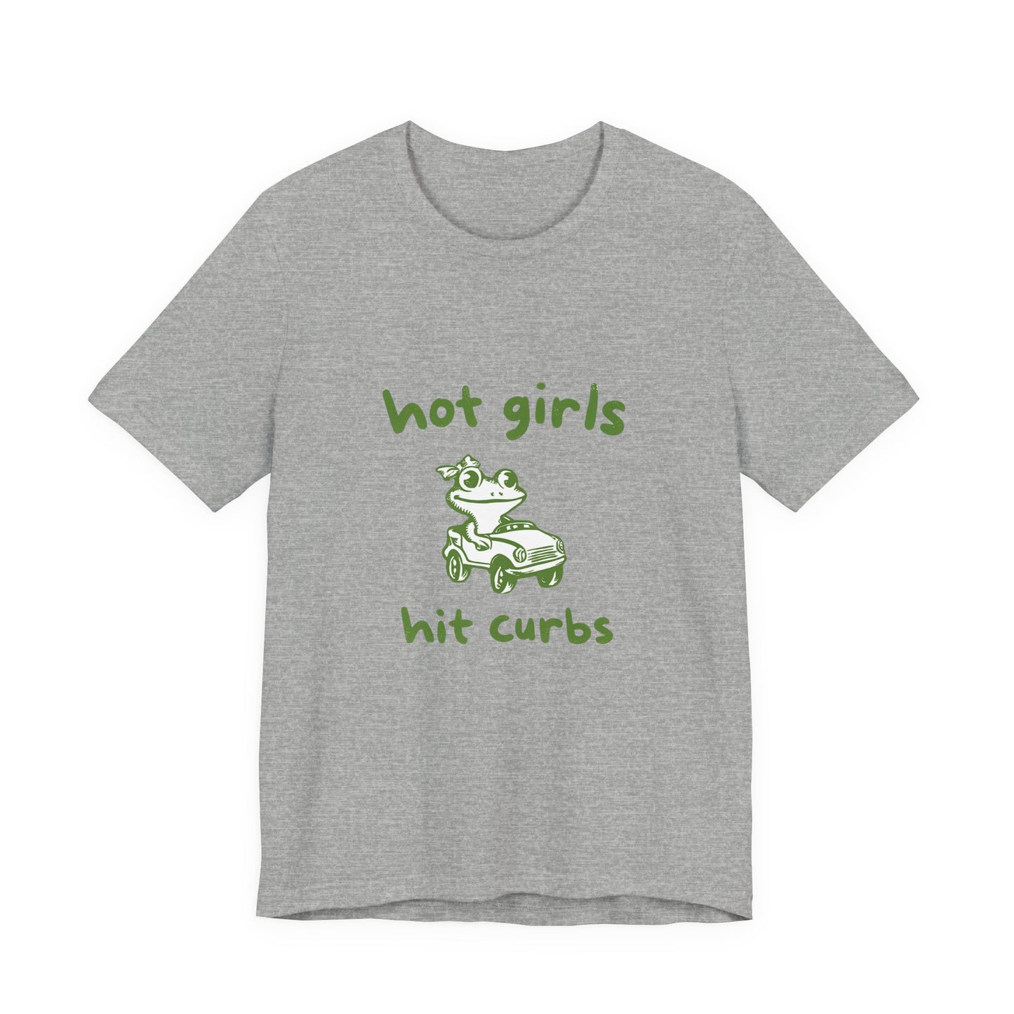 Hot Girls Hit Curbs Shirt, Funny Meme Graphic Tee, Y2K Vintage Humor - PopCultureByDesign36