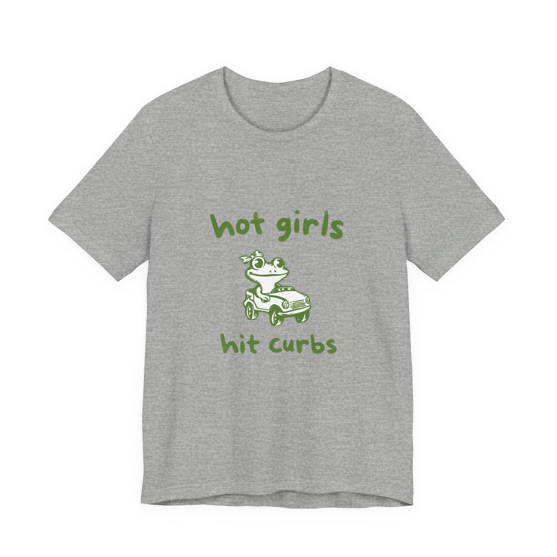 Hot Girls Hit Curbs Shirt, Funny Meme Graphic Tee, Y2K Vintage Humor - PopCultureByDesign36