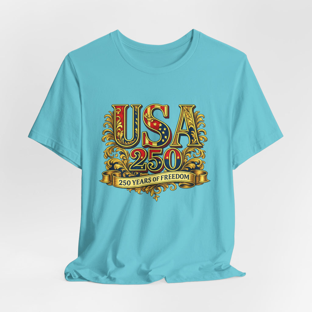 Retro 250 Years USA Freedom T-Shirt | Patriotic Americana Independence Anniversary by Printify