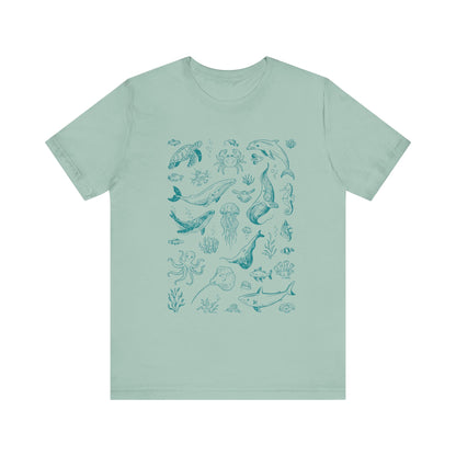 Vintage Ocean Tattoo Style T-Shirt, Retro Ocean Shirt, Ocean Shirt For Men - PopCultureByDesign36