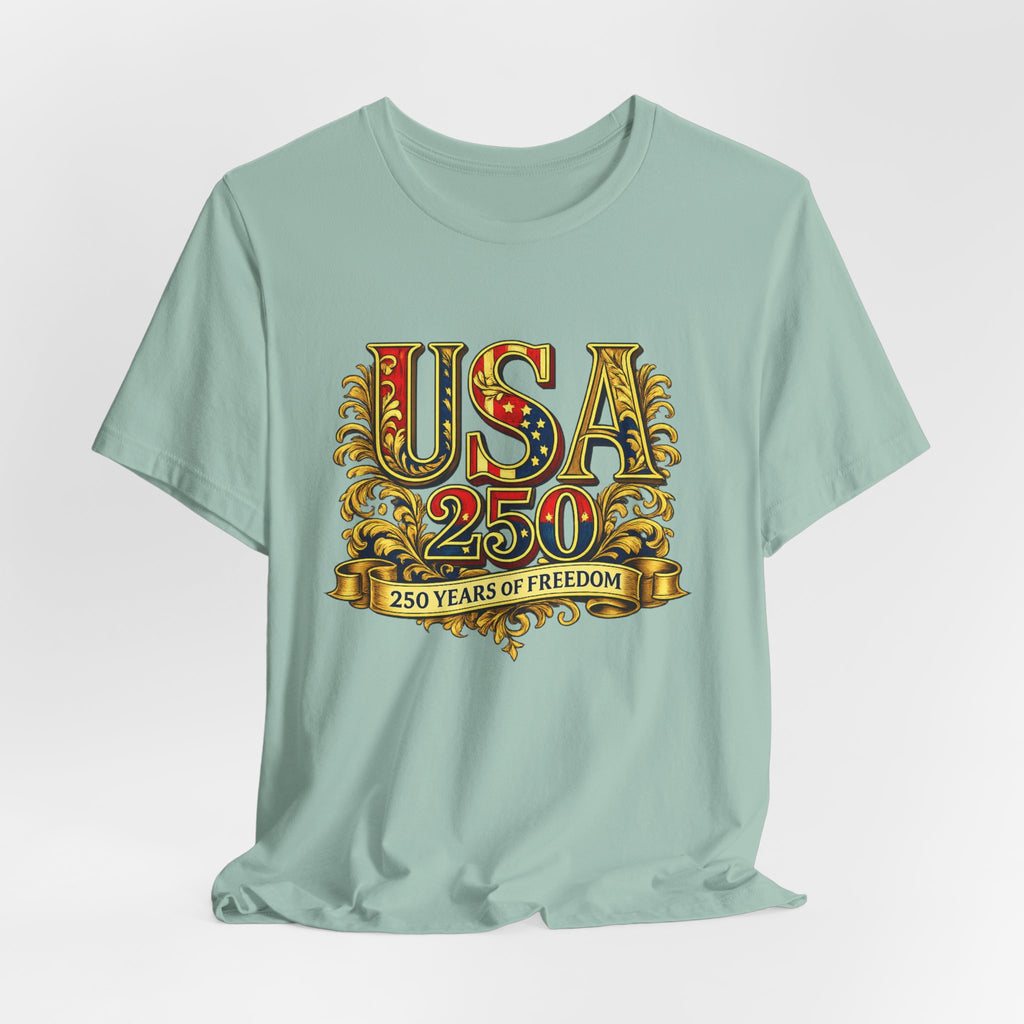 Retro 250 Years USA Freedom T-Shirt | Patriotic Americana Independence Anniversary by Printify